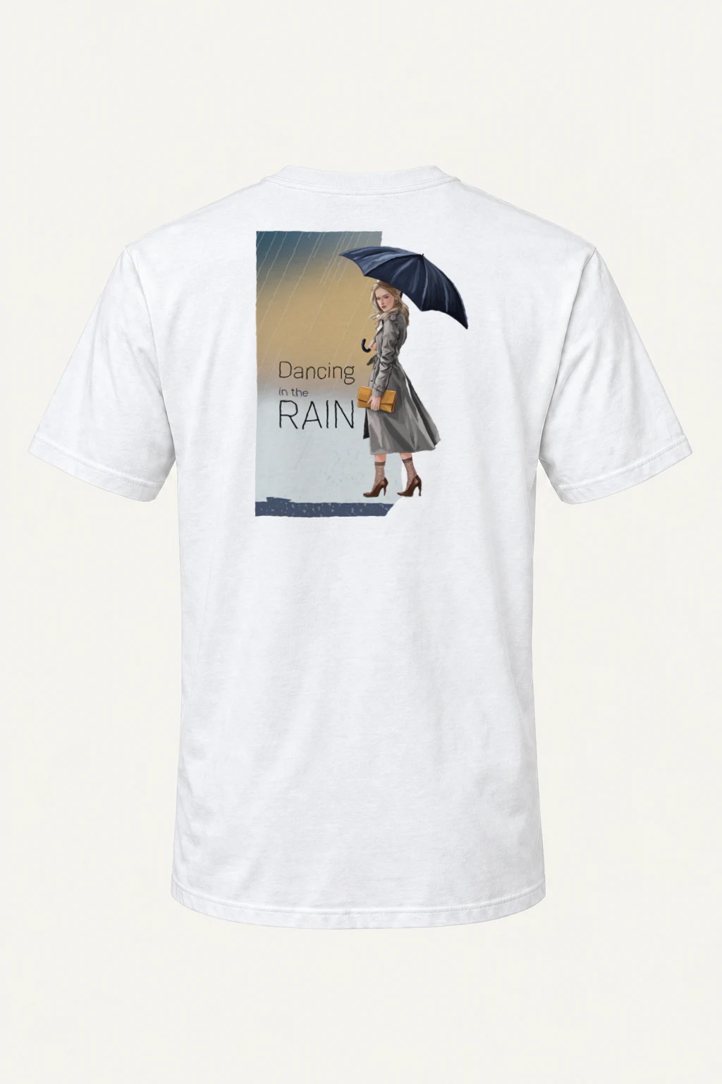 "Dancing in the Rain" Heavyweight Unisex Crewneck T-shirt | Gildan 5000