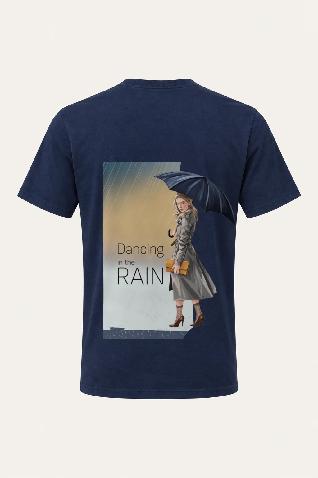 "Dancing in the Rain" Heavyweight Unisex Crewneck T-shirt | Gildan 5000