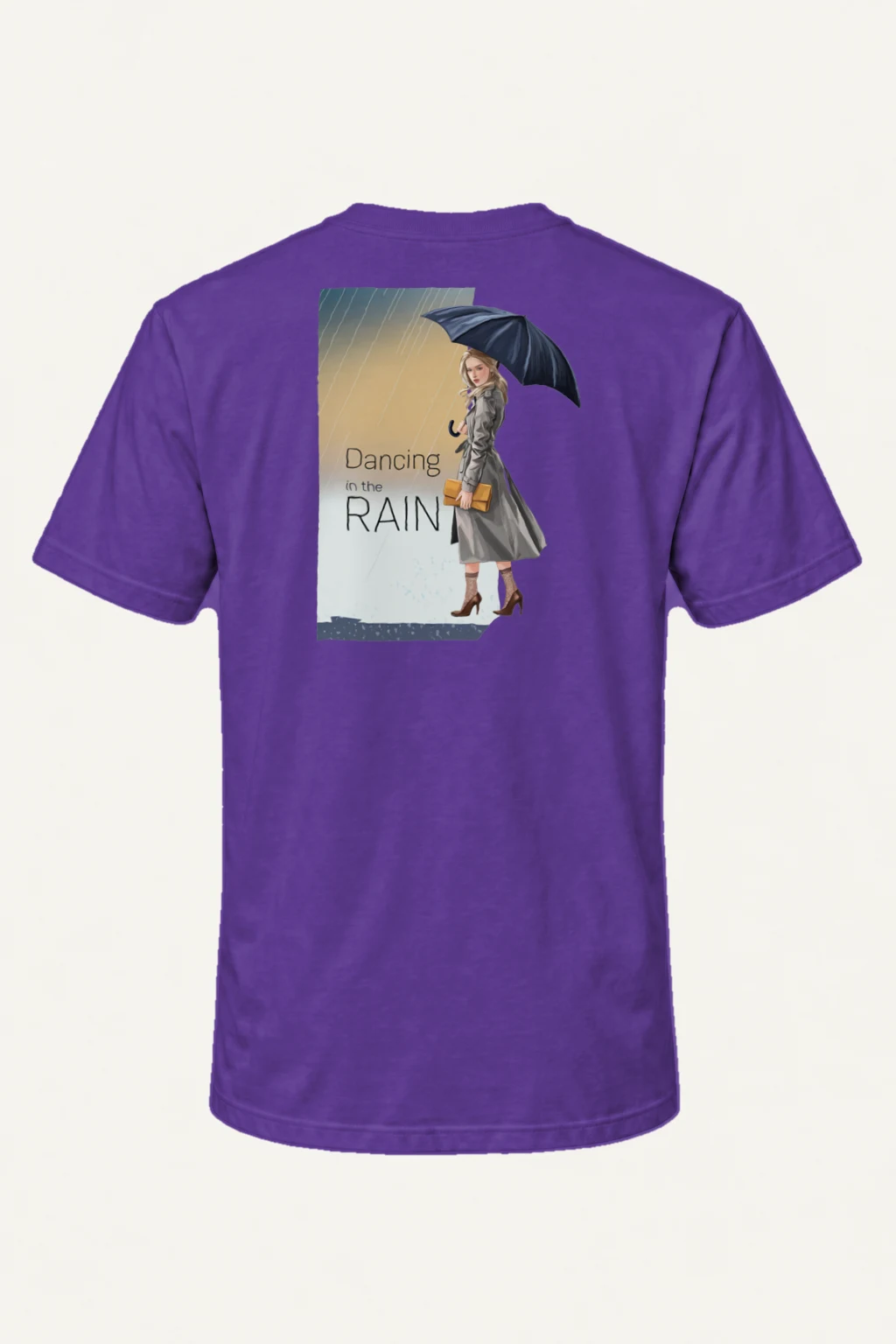 "Dancing in the Rain" Heavyweight Unisex Crewneck T-shirt | Gildan 5000