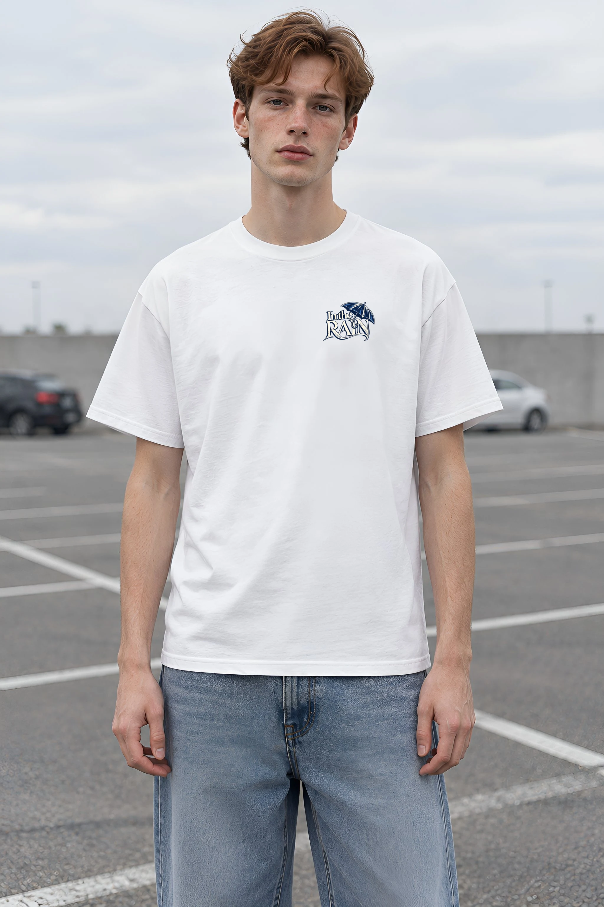 "Dancing in the Rain" Heavyweight Unisex Crewneck T-shirt