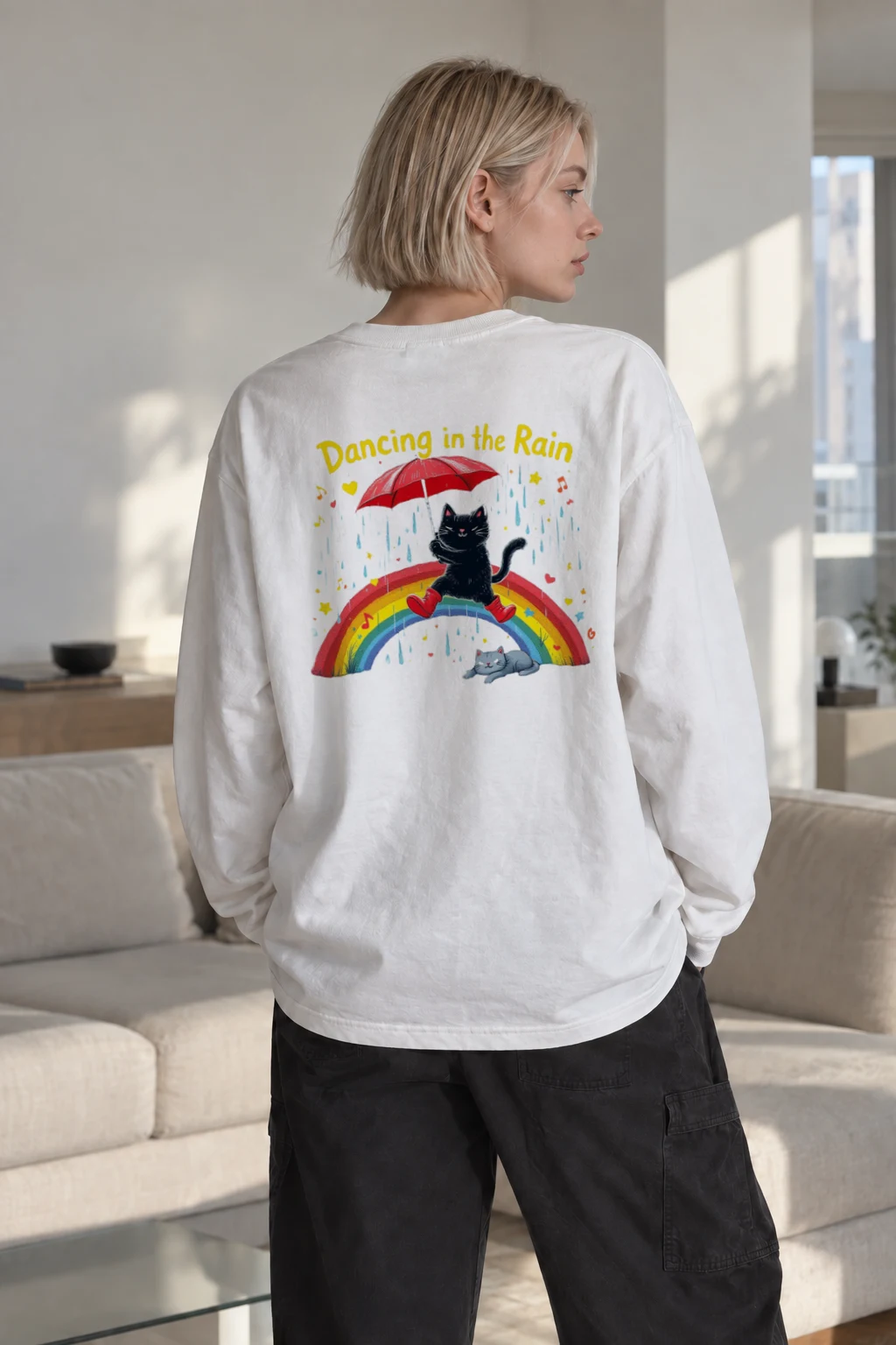 "Dancing in the Rain" Unisex Longsleeve T-shirt | Gildan 2400