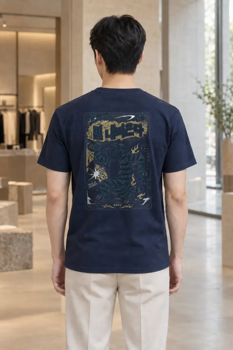 "Dancing Striped Tiger" Heavyweight Unisex Crewneck T-shirt