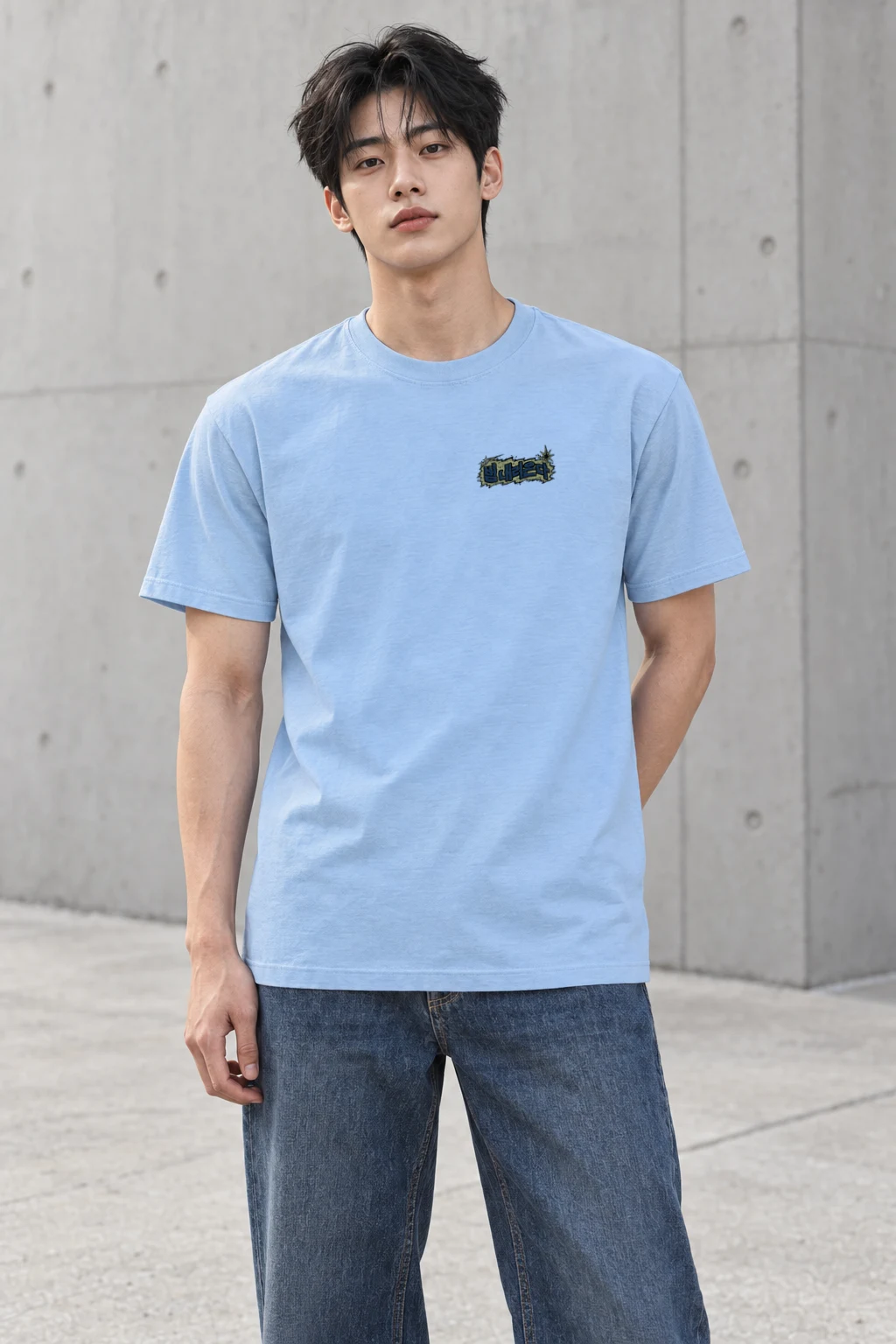 "Dancing Striped Tiger" Heavyweight Unisex Crewneck T-shirt | Gildan 5000