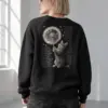 "Dandelion Cat" Heavy Blend Unisex Crewneck Sweatshirt | Gildan 18000