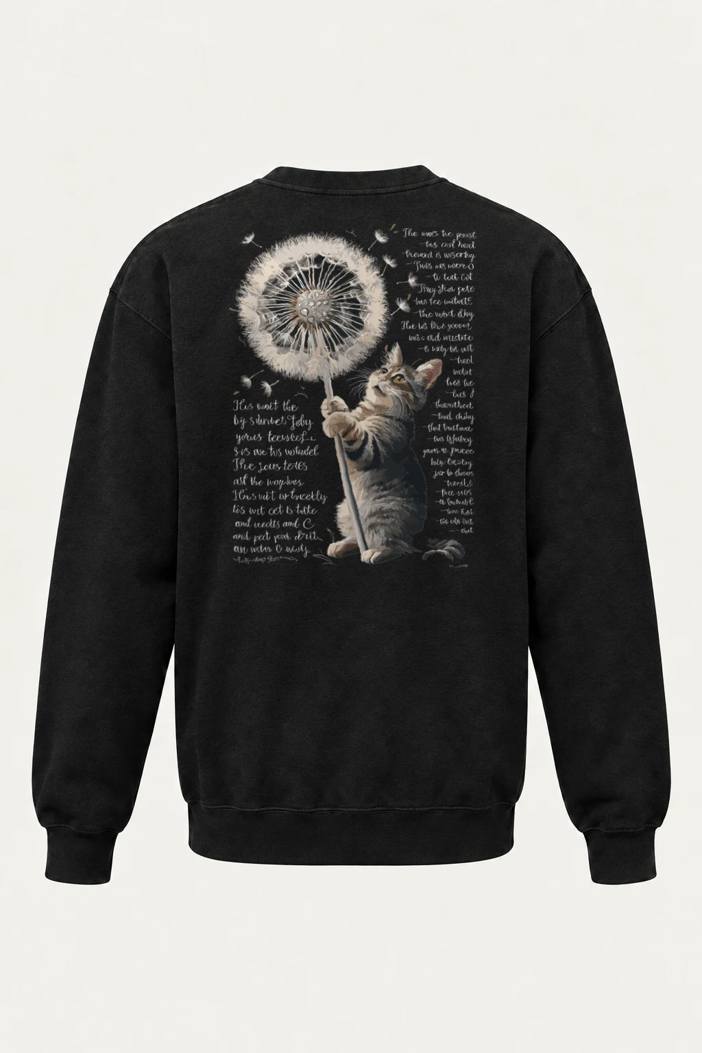 "Dandelion Cat" Heavy Blend Unisex Crewneck Sweatshirt | Gildan 18000