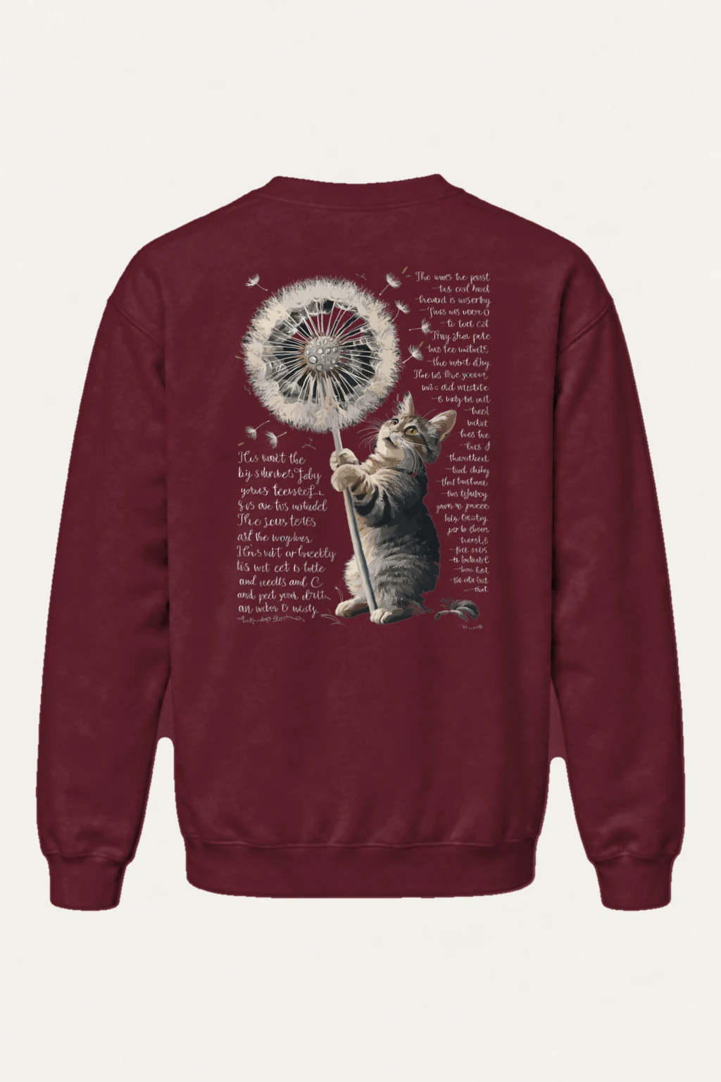 "Dandelion Cat" Heavy Blend Unisex Crewneck Sweatshirt | Gildan 18000
