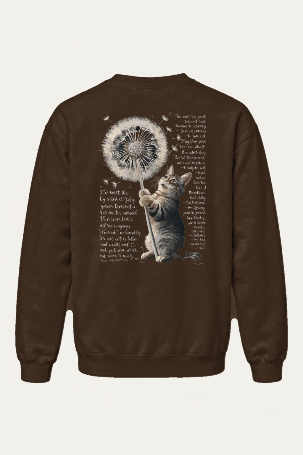 "Dandelion Cat" Heavy Blend Unisex Crewneck Sweatshirt | Gildan 18000