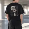 "Dandelion Cat" Heavyweight Unisex Crewneck T-shirt | Gildan 5000