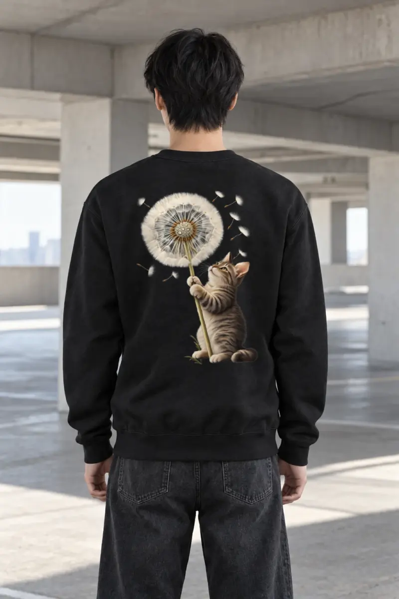 "Dandelion Tabby" Heavy Blend Unisex Crewneck Sweatshirt | Gildan 18000