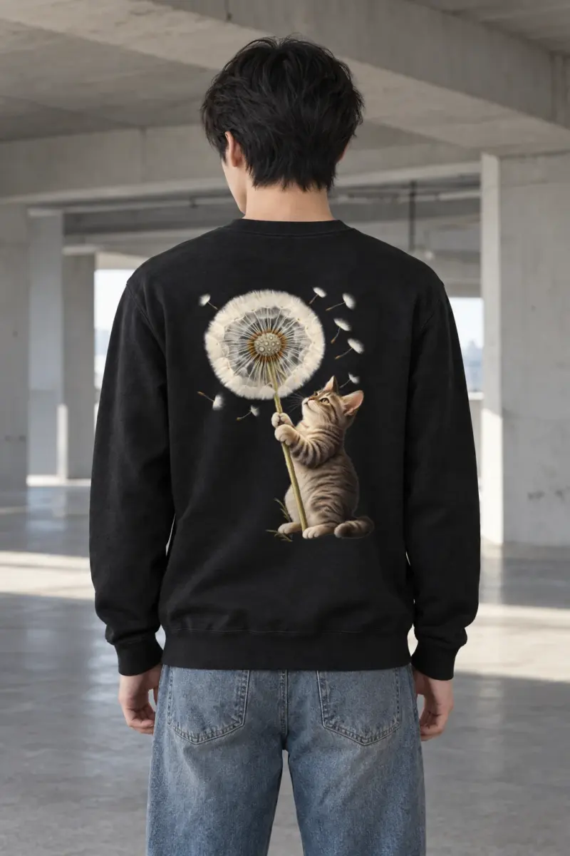 "Dandelion Tabby" Heavy Blend Unisex Crewneck Sweatshirt