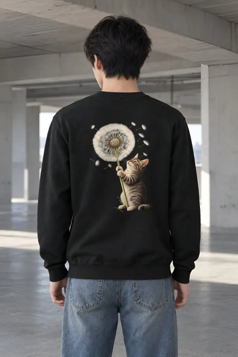 "Dandelion Tabby" Heavy Blend Unisex Crewneck Sweatshirt