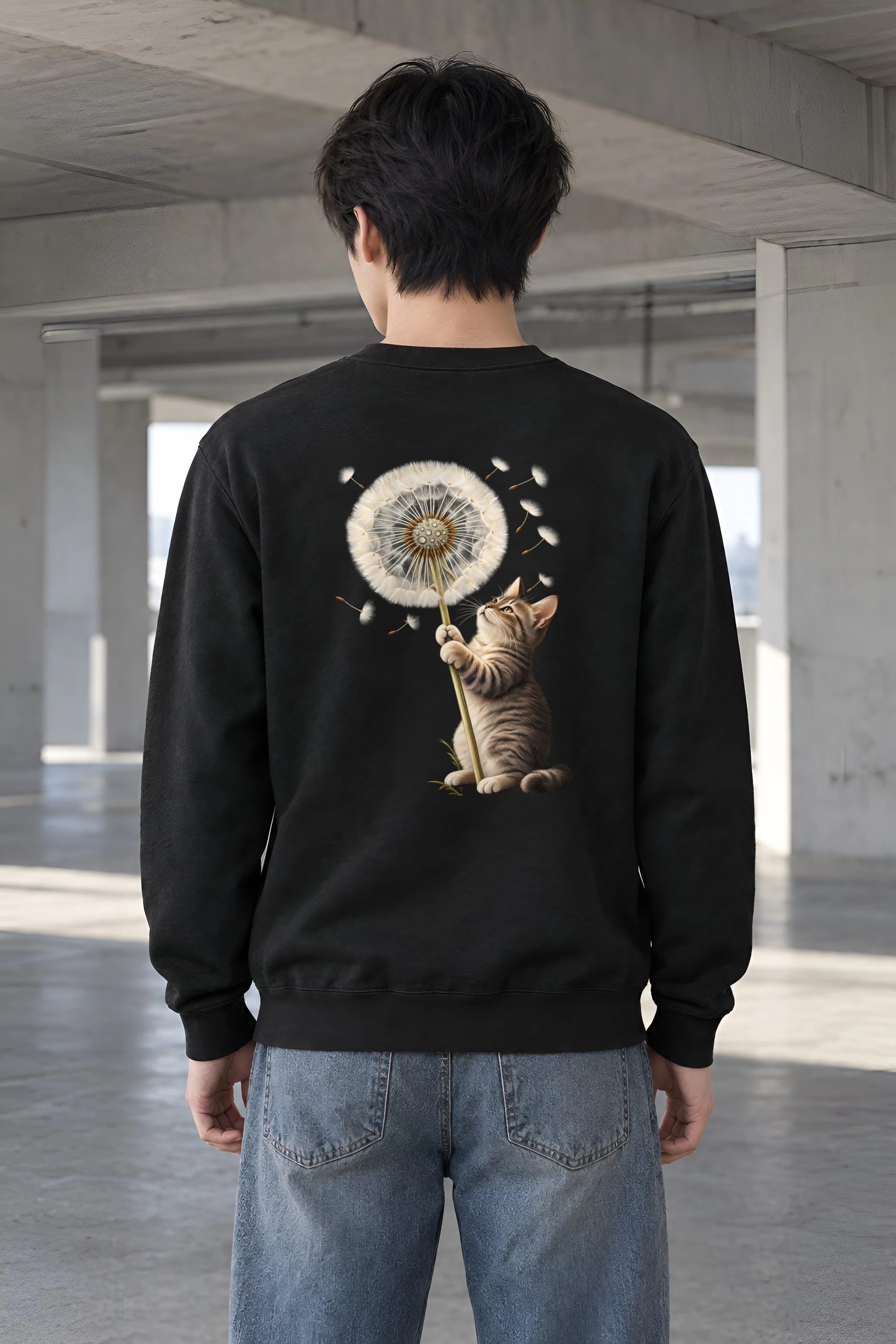 "Dandelion Tabby" Heavy Blend Unisex Crewneck Sweatshirt