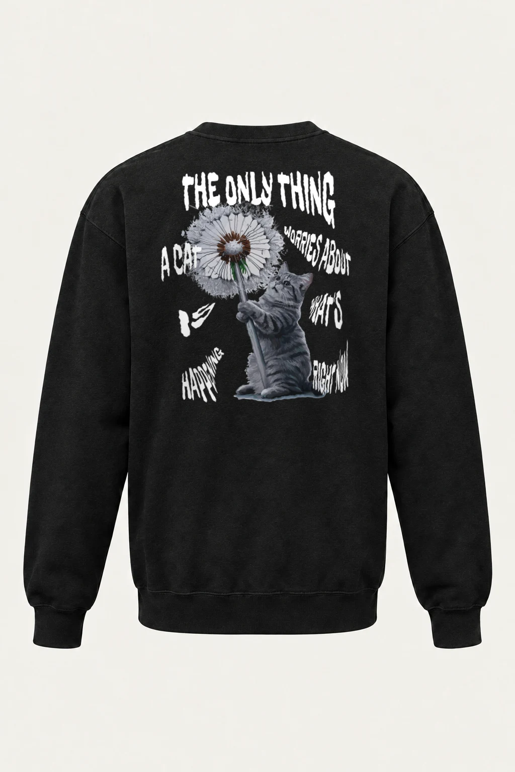 "Dandelion Tabby" Heavy Blend Unisex Crewneck Sweatshirt | Gildan 18000