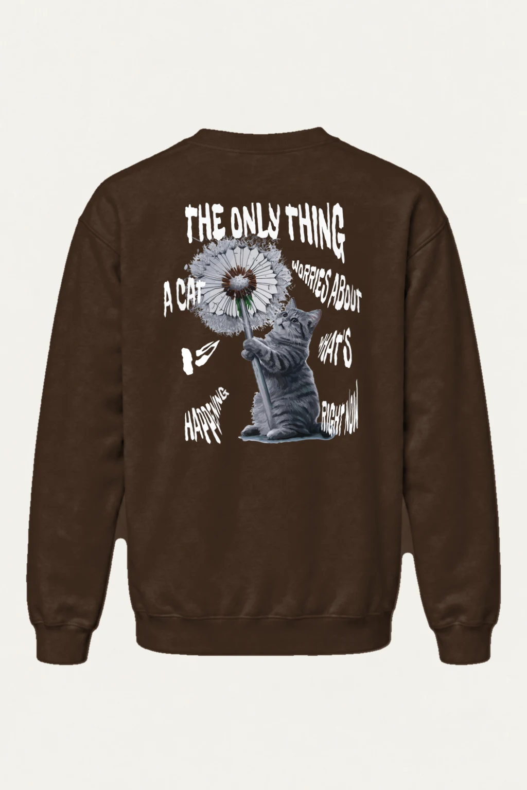 "Dandelion Tabby" Heavy Blend Unisex Crewneck Sweatshirt | Gildan 18000