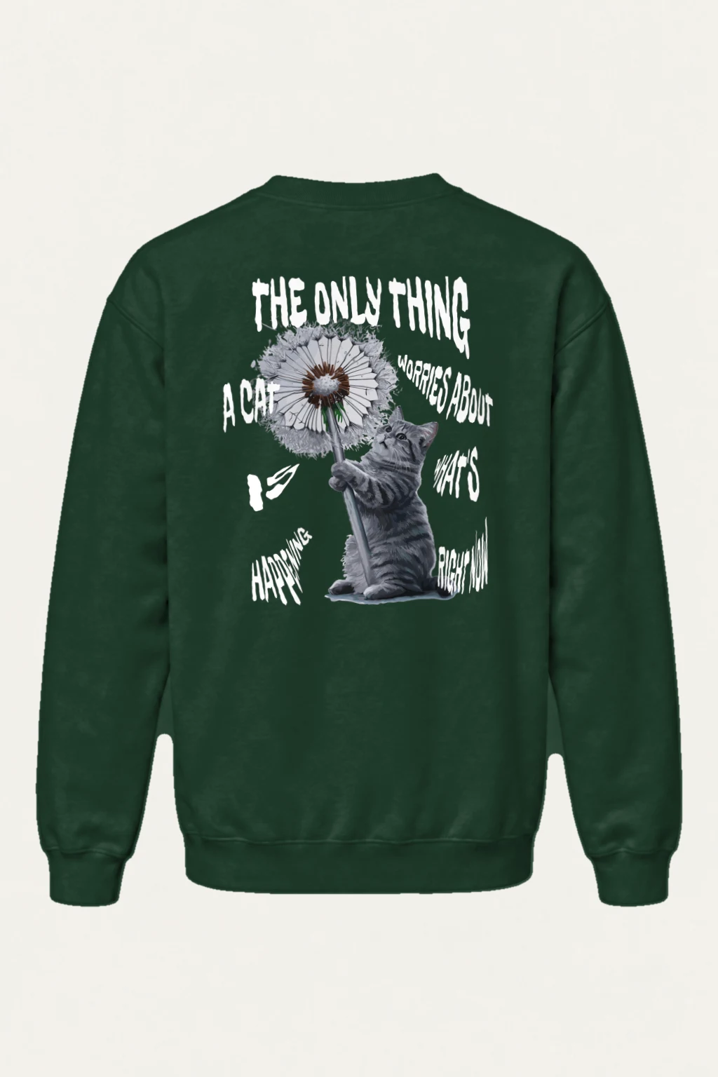 "Dandelion Tabby" Heavy Blend Unisex Crewneck Sweatshirt | Gildan 18000
