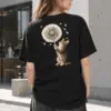 "Dandelion Tabby" Heavyweight Unisex Crewneck T-shirt | Gildan 5000