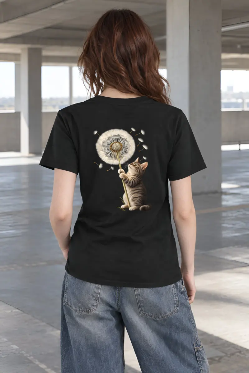 "Dandelion Tabby" Heavyweight Unisex Crewneck T-shirt