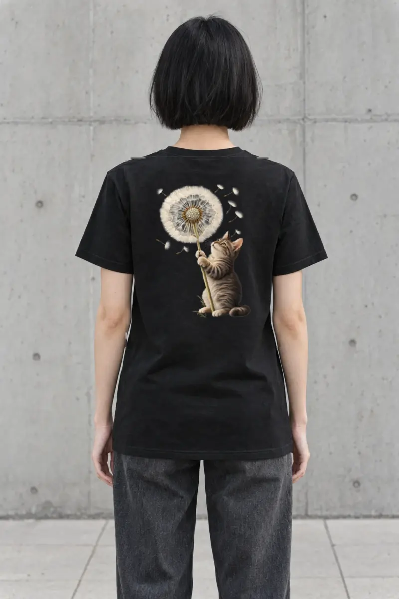 "Dandelion Tabby" Heavyweight Unisex Crewneck T-shirt