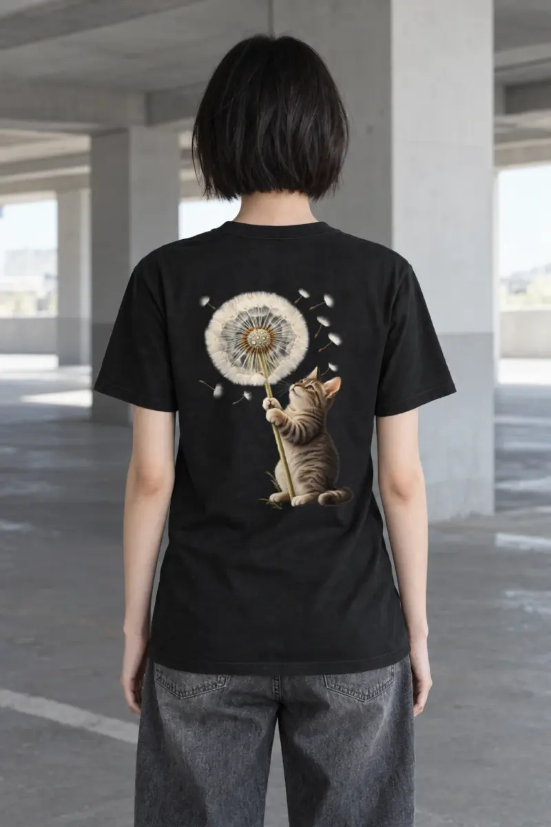 "Dandelion Tabby" Heavyweight Unisex Crewneck T-shirt