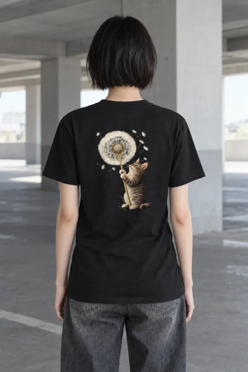 "Dandelion Tabby" Heavyweight Unisex Crewneck T-shirt