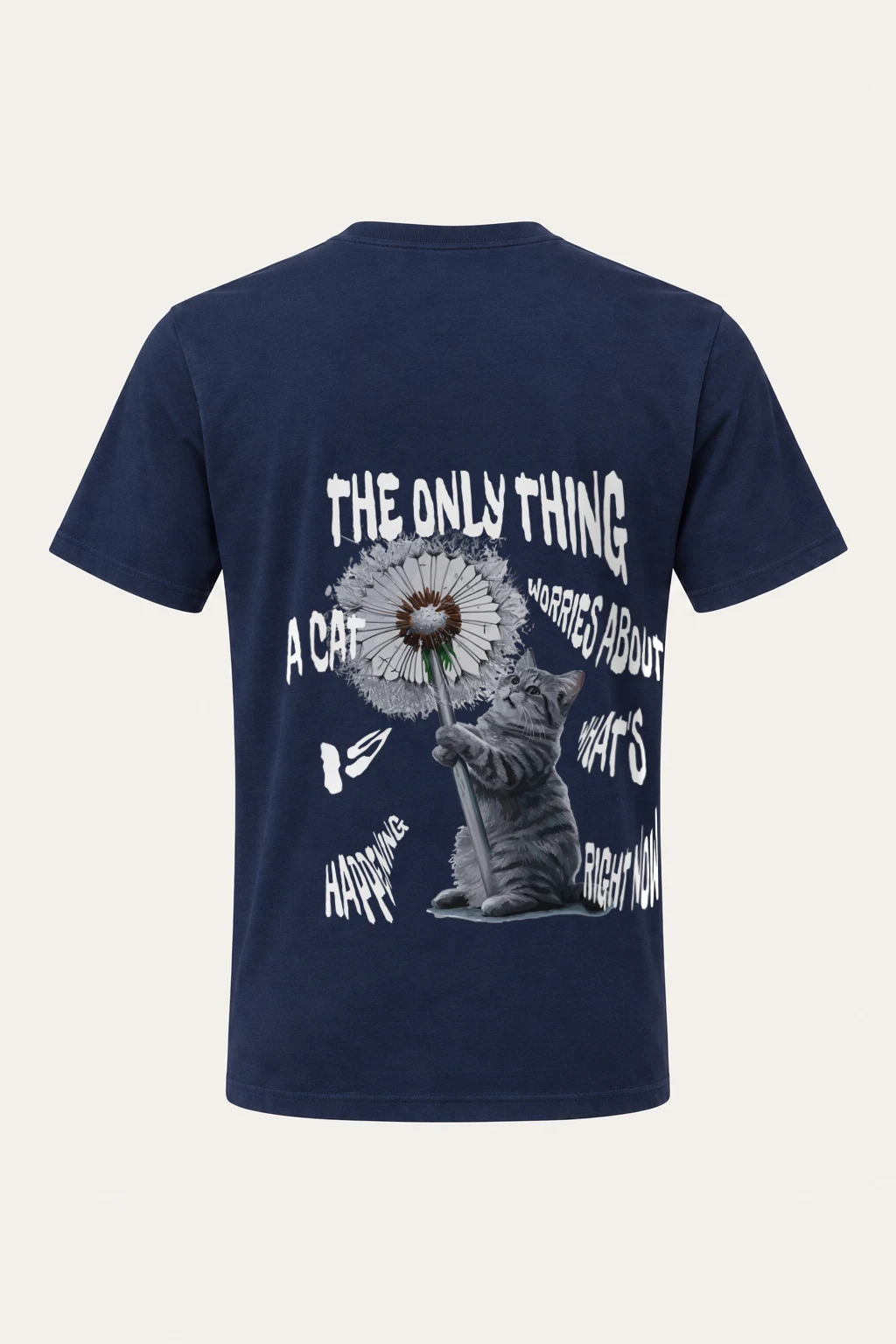 "Dandelion Tabby" Heavyweight Unisex Crewneck T-shirt | Gildan 5000
