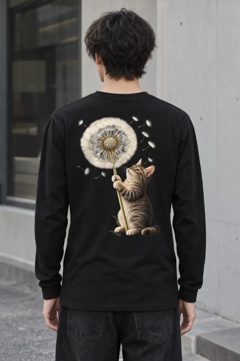 "Dandelion Tabby" Unisex Longsleeve T-shirt | Gildan 2400