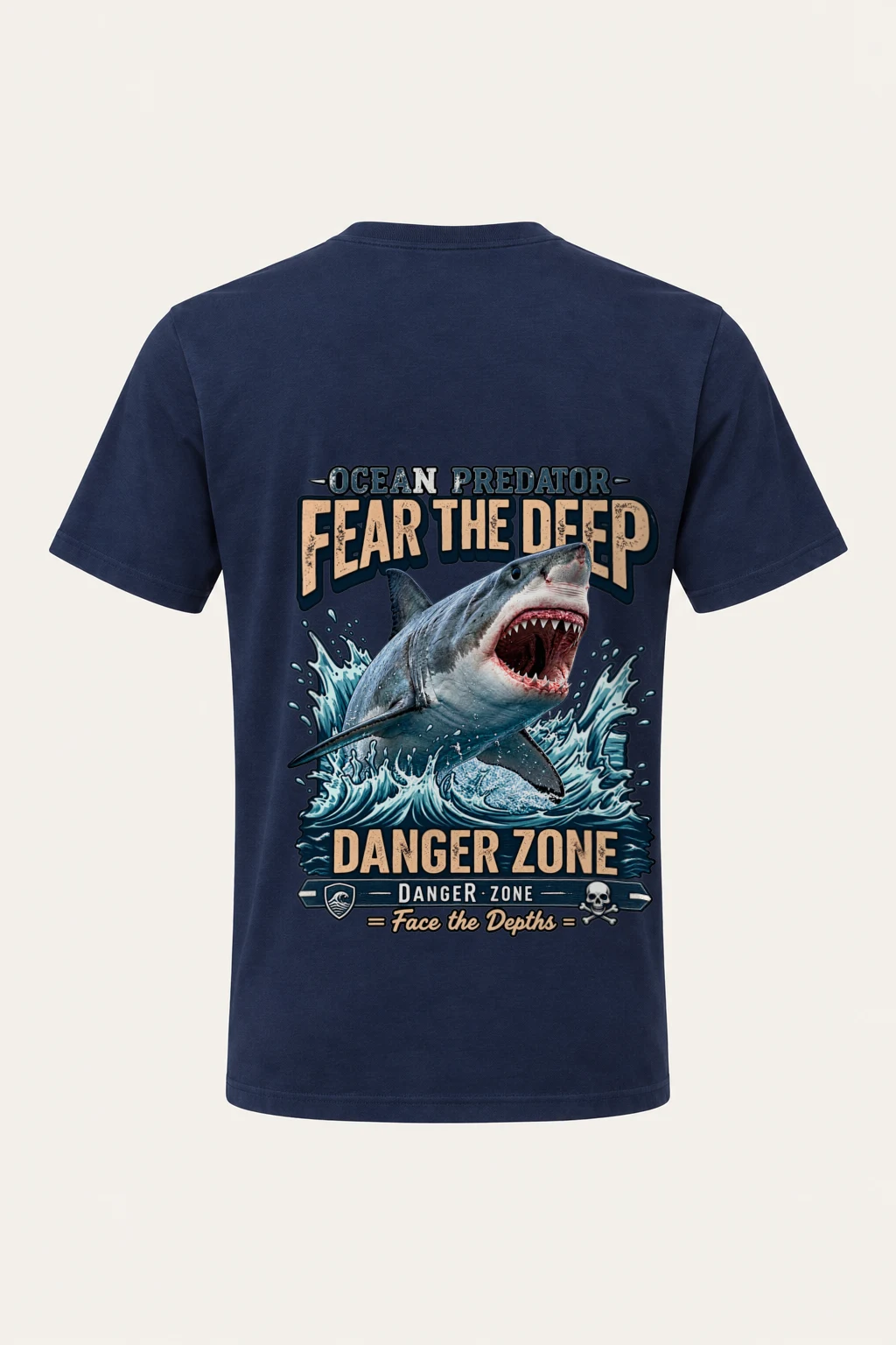 "Danger Zone" Heavyweight Unisex Crewneck T-shirt | Gildan 5000