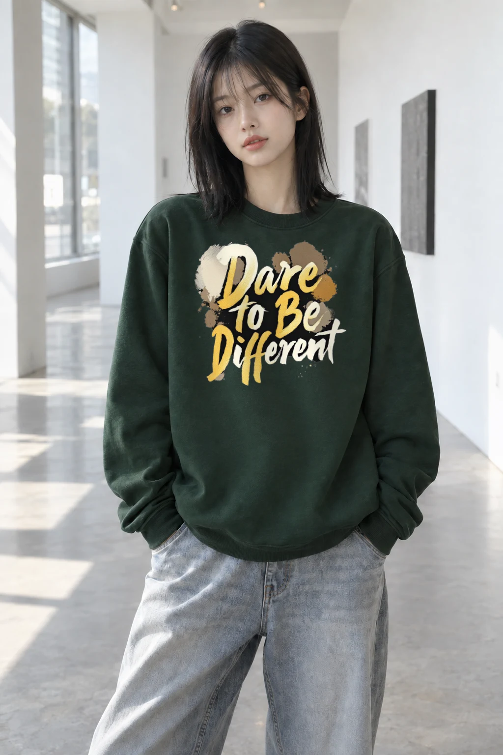"Dare To Be Different" Heavy Blend Unisex Crewneck Sweatshirt | Gildan 18000