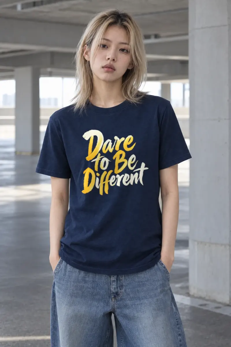 "Dare To Be Different" Heavyweight Unisex Crewneck T-shirt