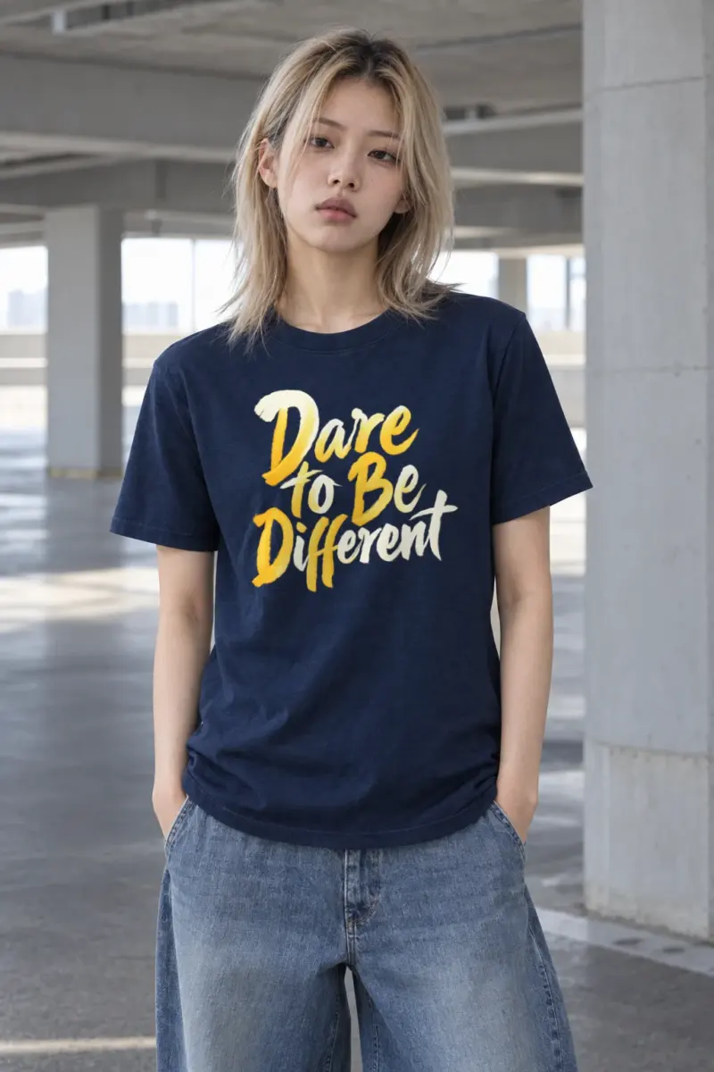 "Dare To Be Different" Heavyweight Unisex Crewneck T-shirt