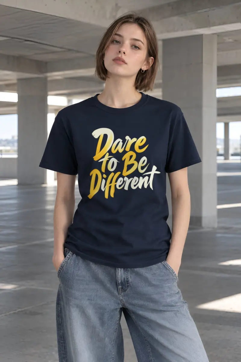 "Dare To Be Different" Heavyweight Unisex Crewneck T-shirt