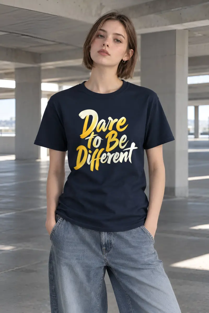 "Dare To Be Different" Heavyweight Unisex Crewneck T-shirt