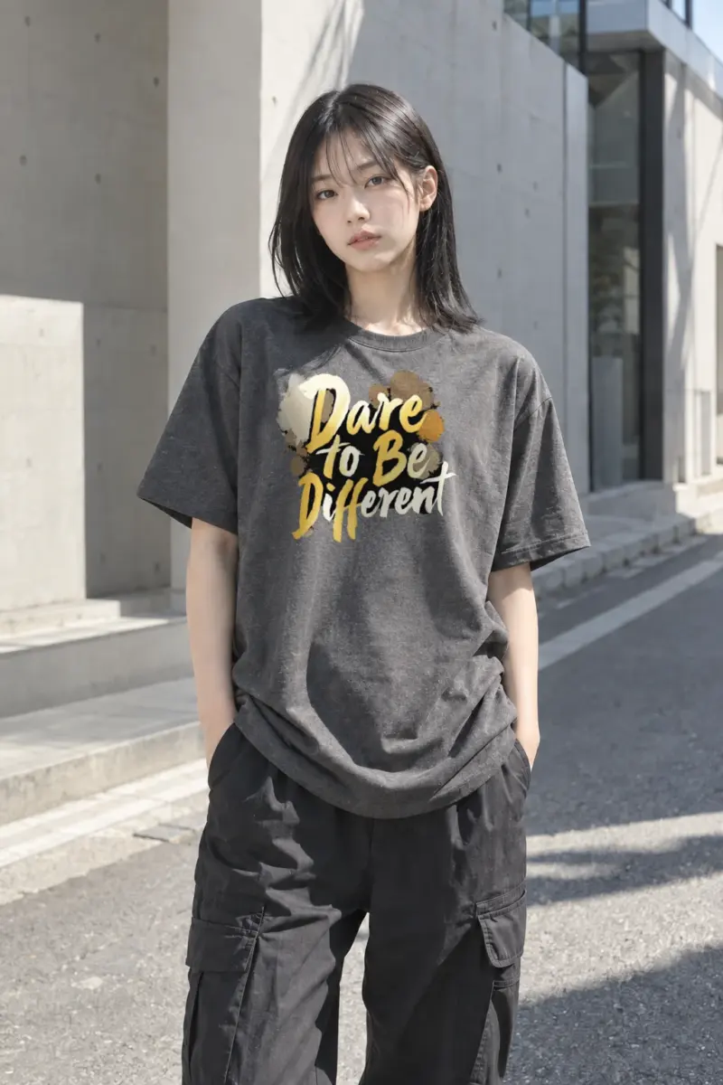 “Dare To Be Different” Heavyweight Unisex Crewneck T-shirt | Gildan 5000
