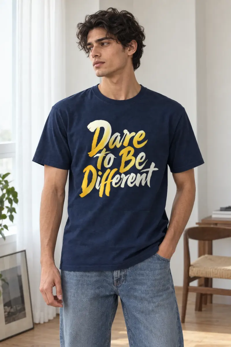 "Dare To Be Different" Heavyweight Unisex Crewneck T-shirt | Gildan 5000