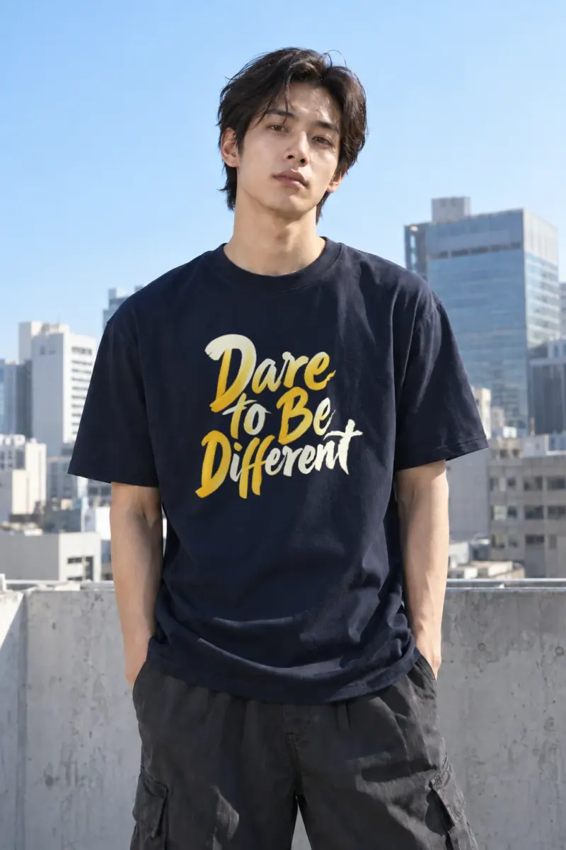 "Dare To Be Different" Heavyweight Unisex Crewneck T-shirt | Gildan 5000