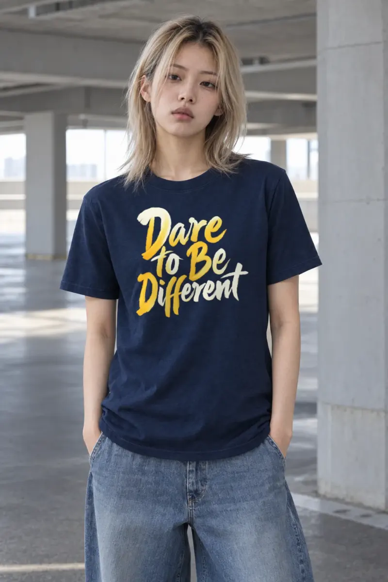 "Dare To Be Different" Heavyweight Unisex Crewneck T-shirt | Gildan 5000