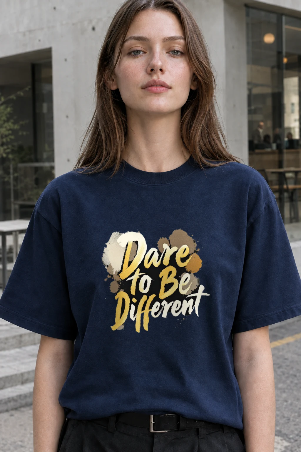 "Dare To Be Different" Heavyweight Unisex Crewneck T-shirt | Gildan 5000