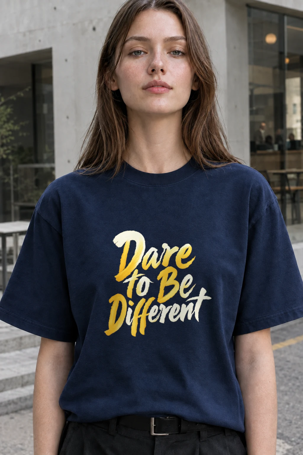 "Dare To Be Different" Heavyweight Unisex Crewneck T-shirt | Gildan 5000