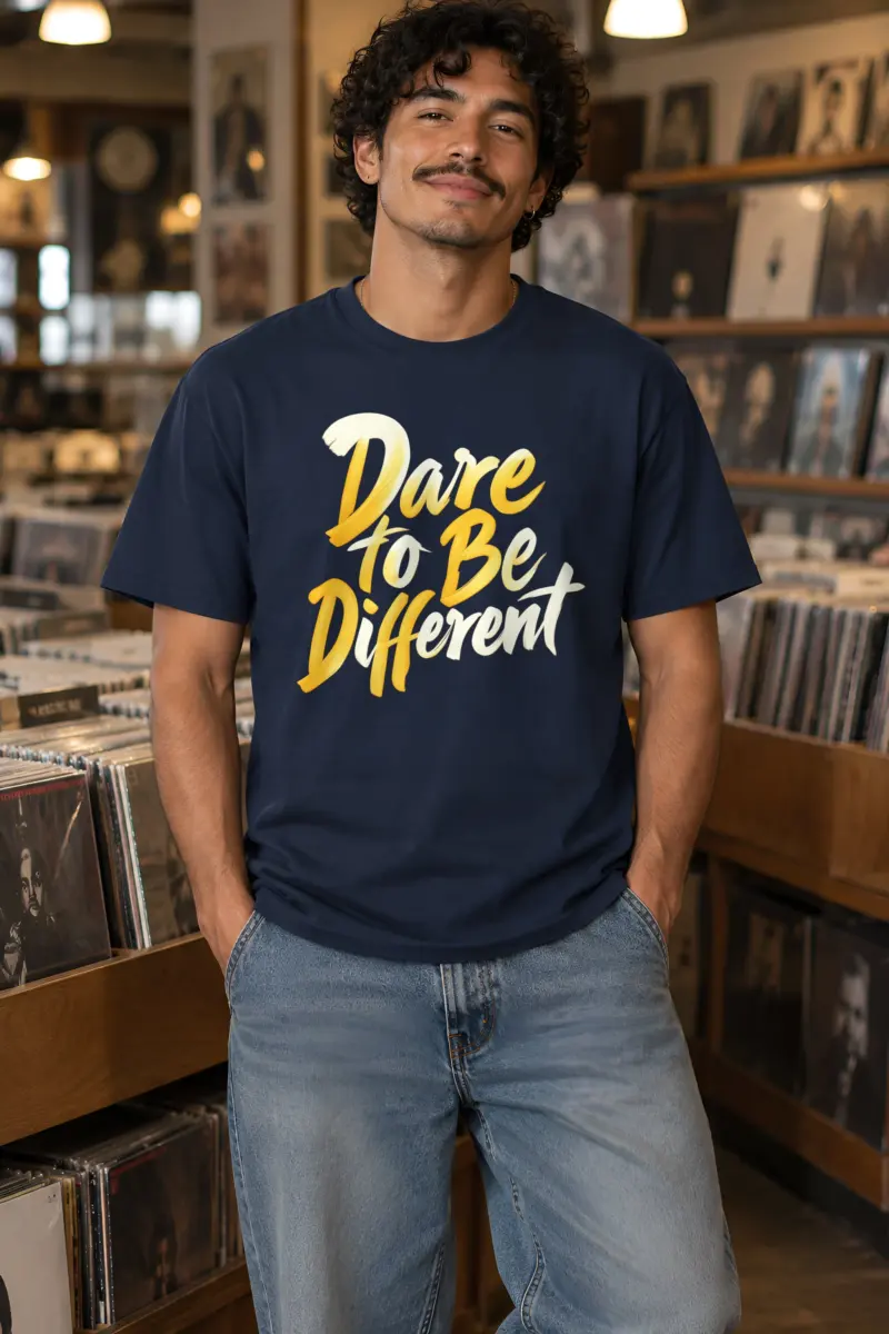 "Dare To Be Different" Heavyweight Unisex Crewneck T-shirt