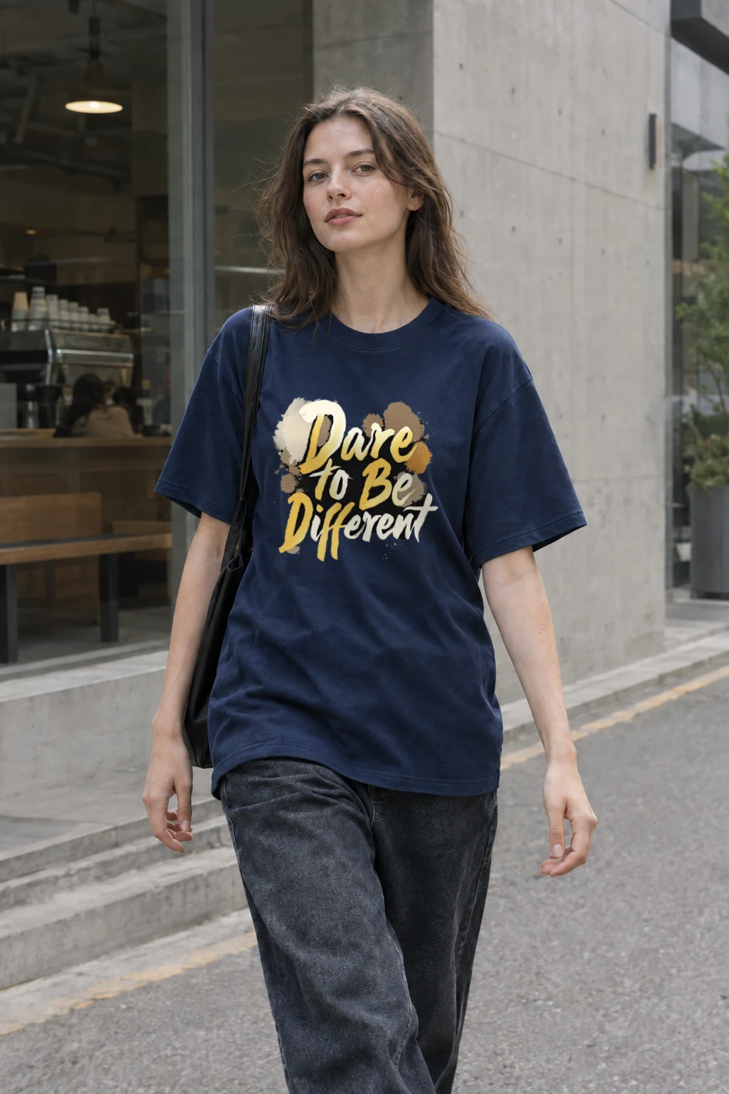 "Dare To Be Different" Heavyweight Unisex Crewneck T-shirt | Gildan 5000