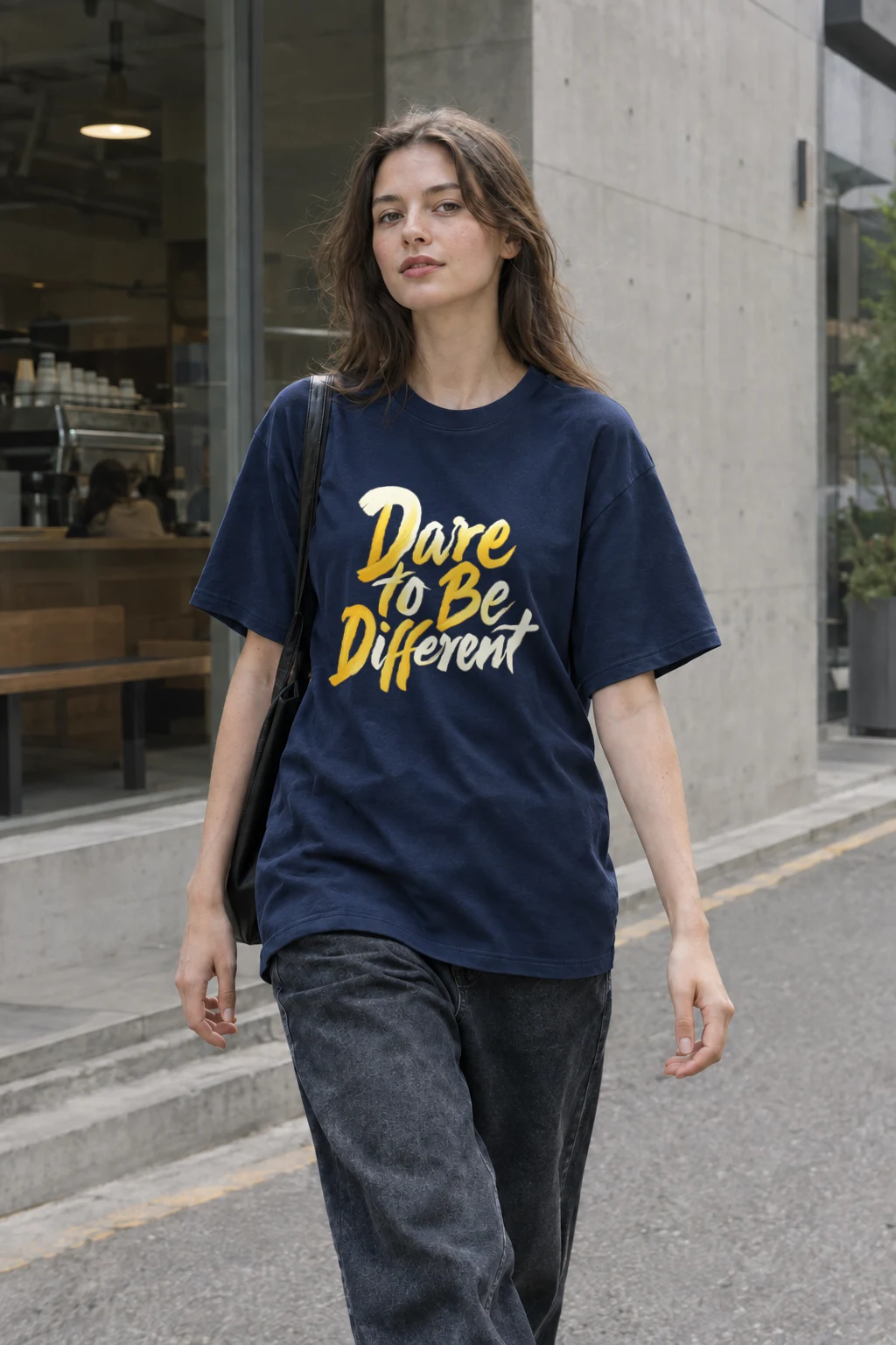 "Dare To Be Different" Heavyweight Unisex Crewneck T-shirt | Gildan 5000