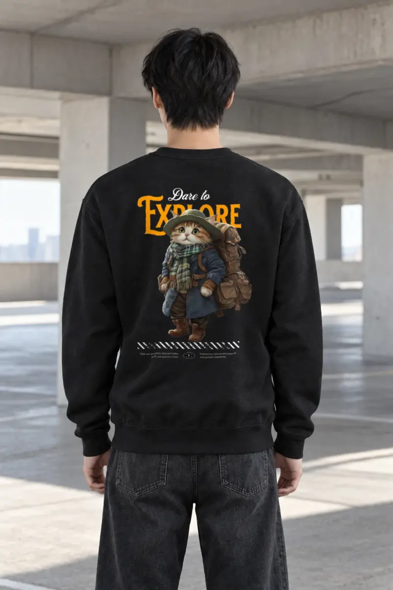 "Dare To Explore" Heavy Blend Unisex Crewneck Sweatshirt | Gildan 18000