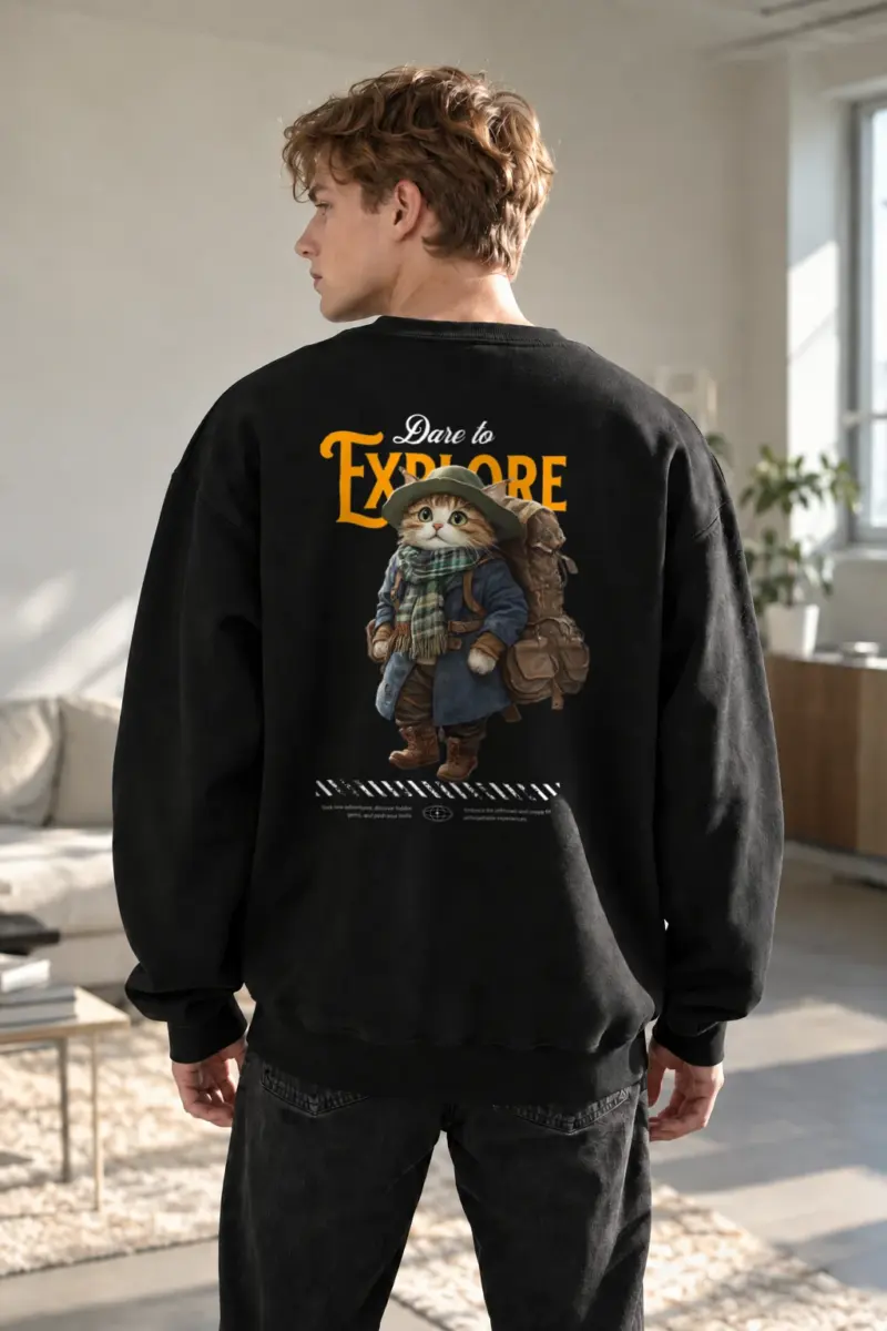 “Dare To Explore” Heavy Blend Unisex Crewneck Sweatshirt | Gildan 18000