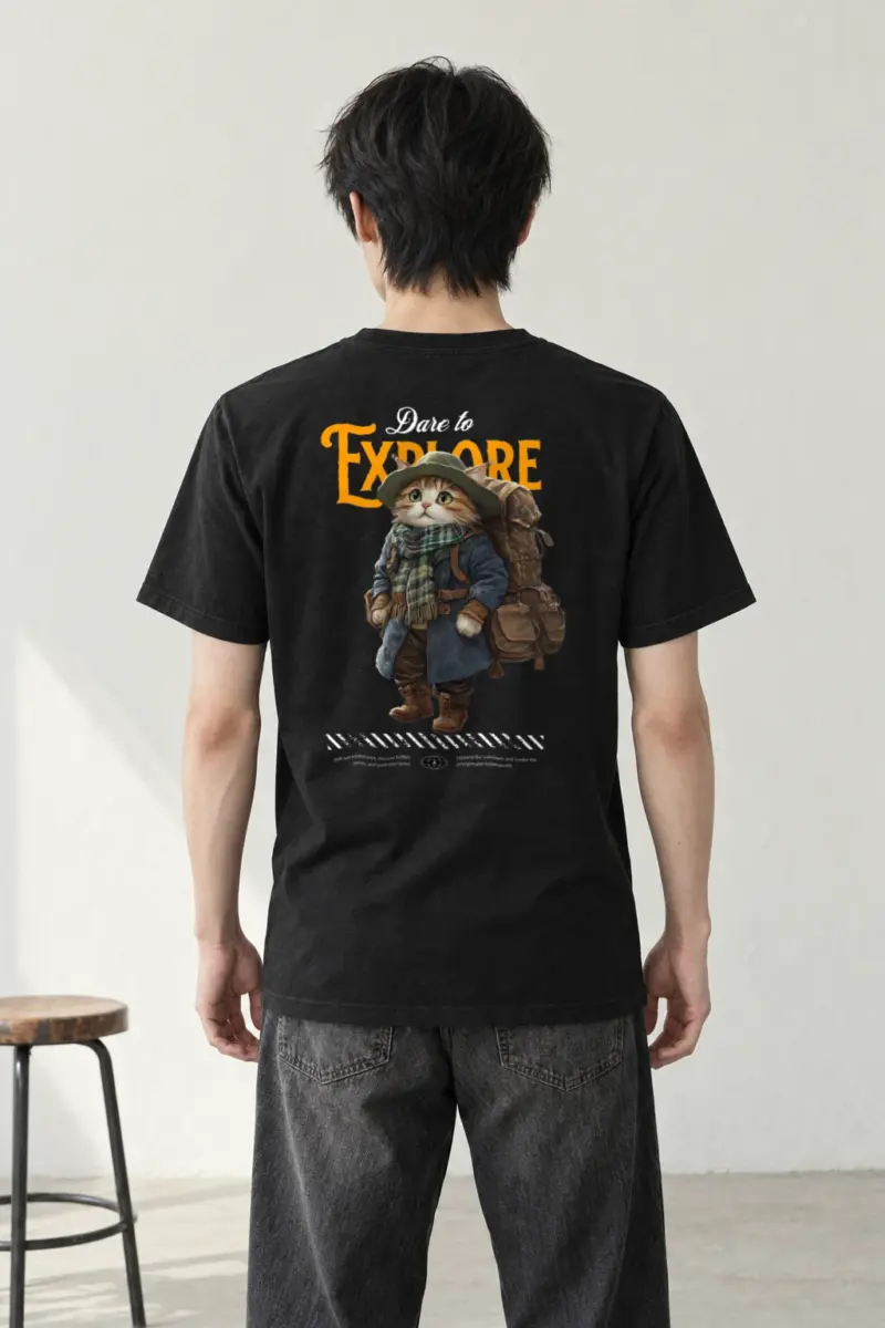 "Dare To Explore" Heavyweight Unisex Crewneck T-shirt | Gildan 5000