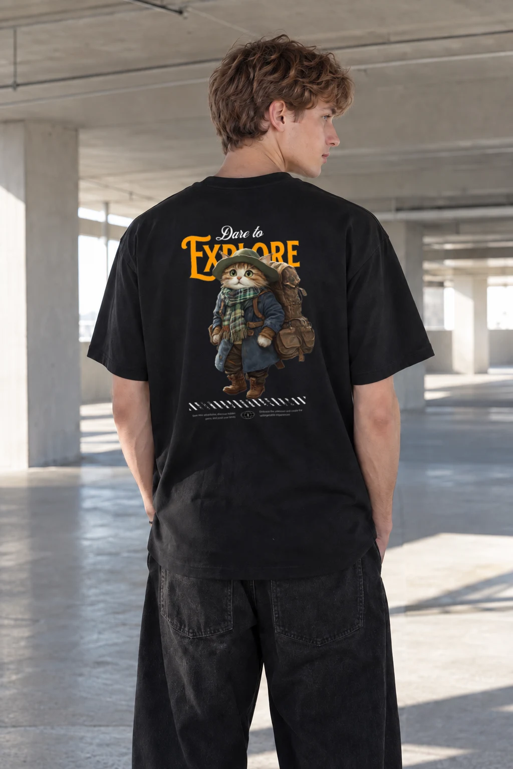 "Dare To Explore" Heavyweight Unisex Crewneck T-shirt | Gildan 5000