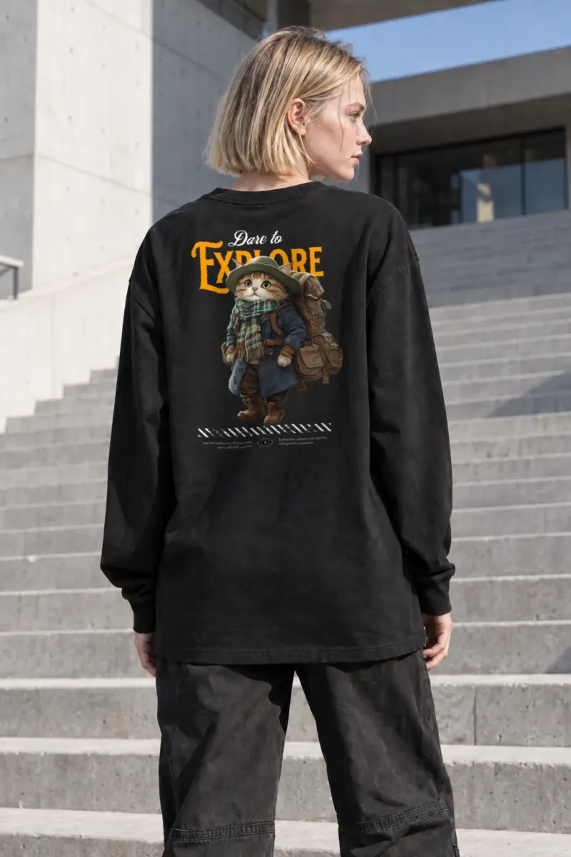 “Dare To Explore” Unisex Longsleeve T-shirt | Gildan 2400