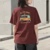 "Dark Highway Camper" Heavyweight Unisex Crewneck T-shirt | Gildan 5000