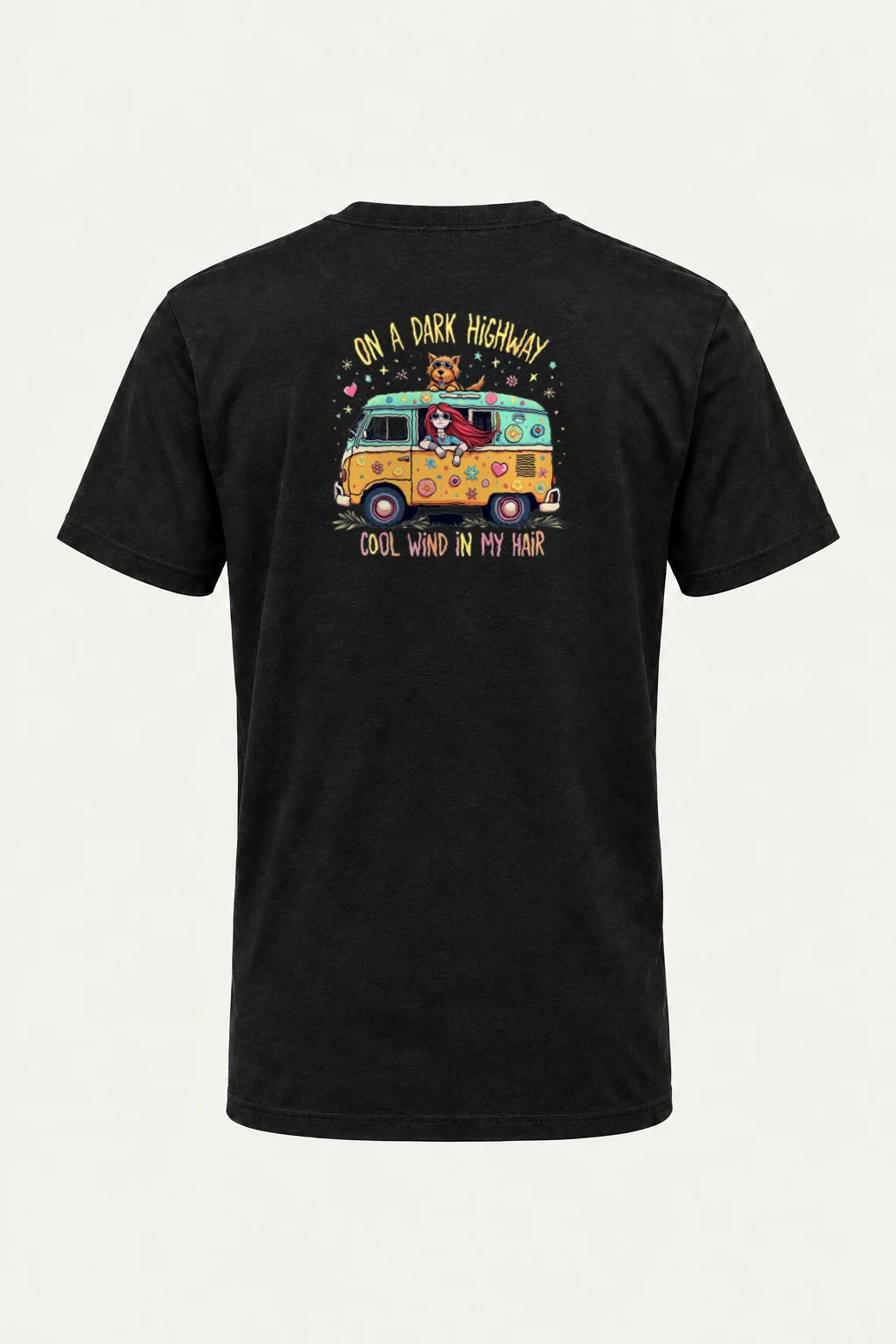 "Dark Highway Camper" Heavyweight Unisex Crewneck T-shirt | Gildan 5000