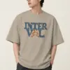 "Darned Interval" Men's Oversized Heavyweight Crewneck T-Shirt