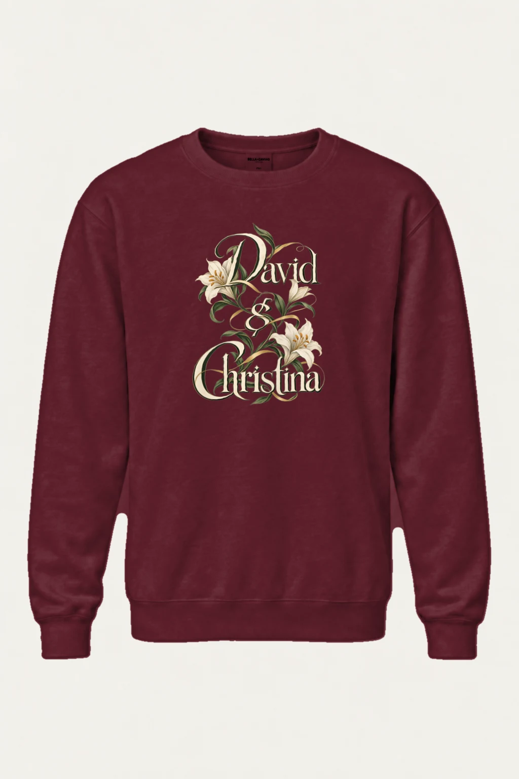 "David & Christina Lilies" Heavy Blend Unisex Crewneck Sweatshirt | Gildan 18000